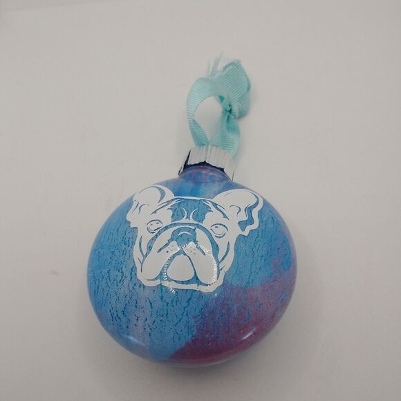 Ornament French Bulldog Dog Christmas Decorations Plastic Bulb Hand Made - Picture 3 of 6